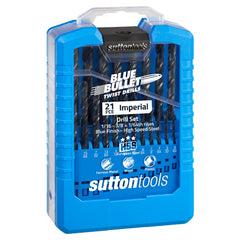 Sutton - Drill D102 S2 Jobber HSS Blue Bullet Set 1/16-3/8In 21Pc | D102S2