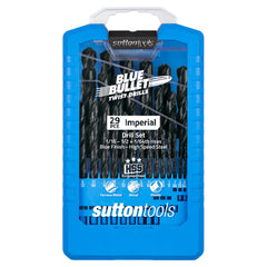 Sutton - Drill D102 S3 Jobber HSS Blue Bullet Set 1/16-1/2In 29Pc | D102S3