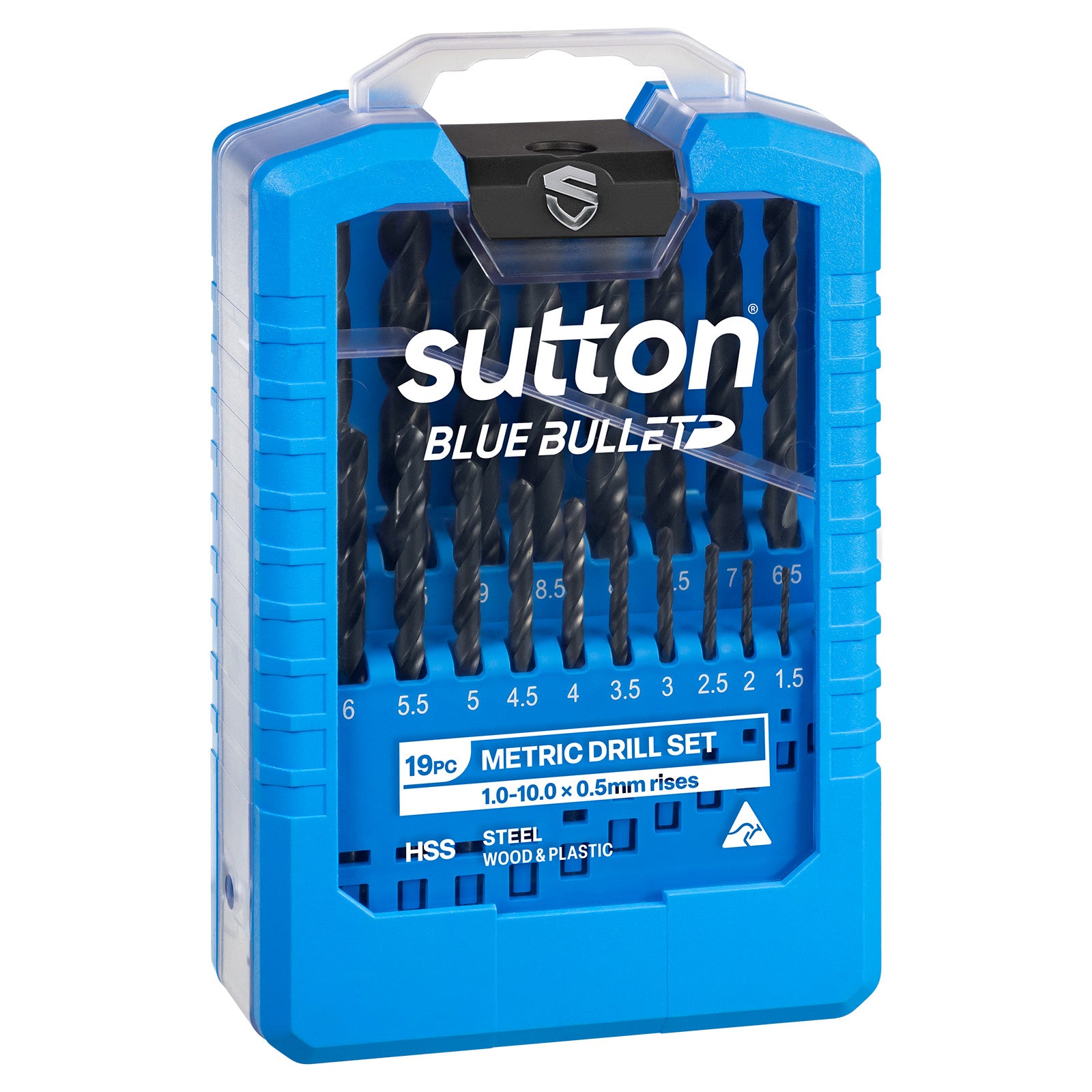 Sutton - Drill D102 Sm2 Jobber HSS Blue Bullet Set 1-10mm 19Pc | D102SM2