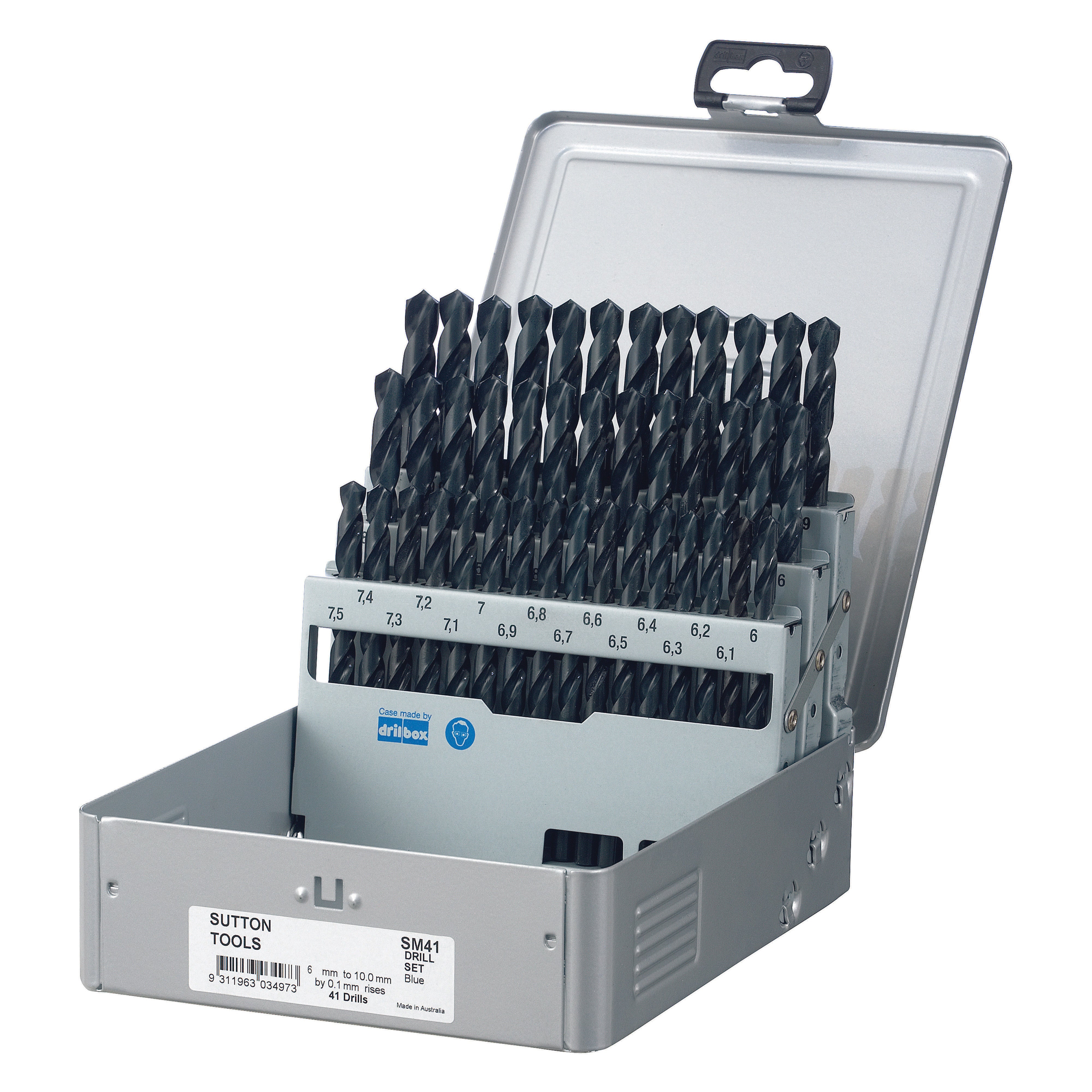 Sutton - Drill D102 Sm41 Jobber HSS Blue Bullet Set 6-10mm 41Pc | D102SM41