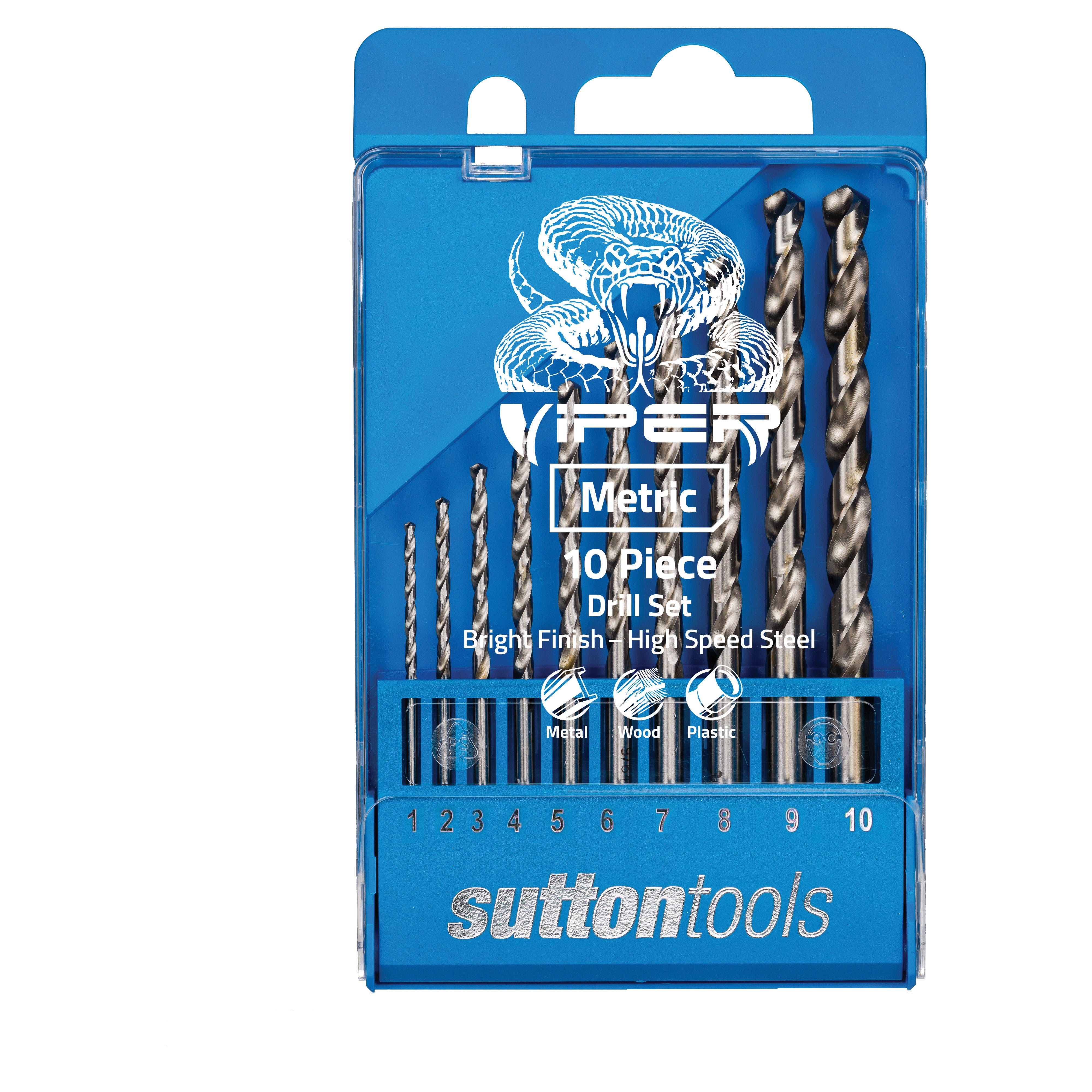 Sutton - Drill D105 Slv10M Jobber HSS Viper Set 1-10mm 10Pc | D105SLV10M