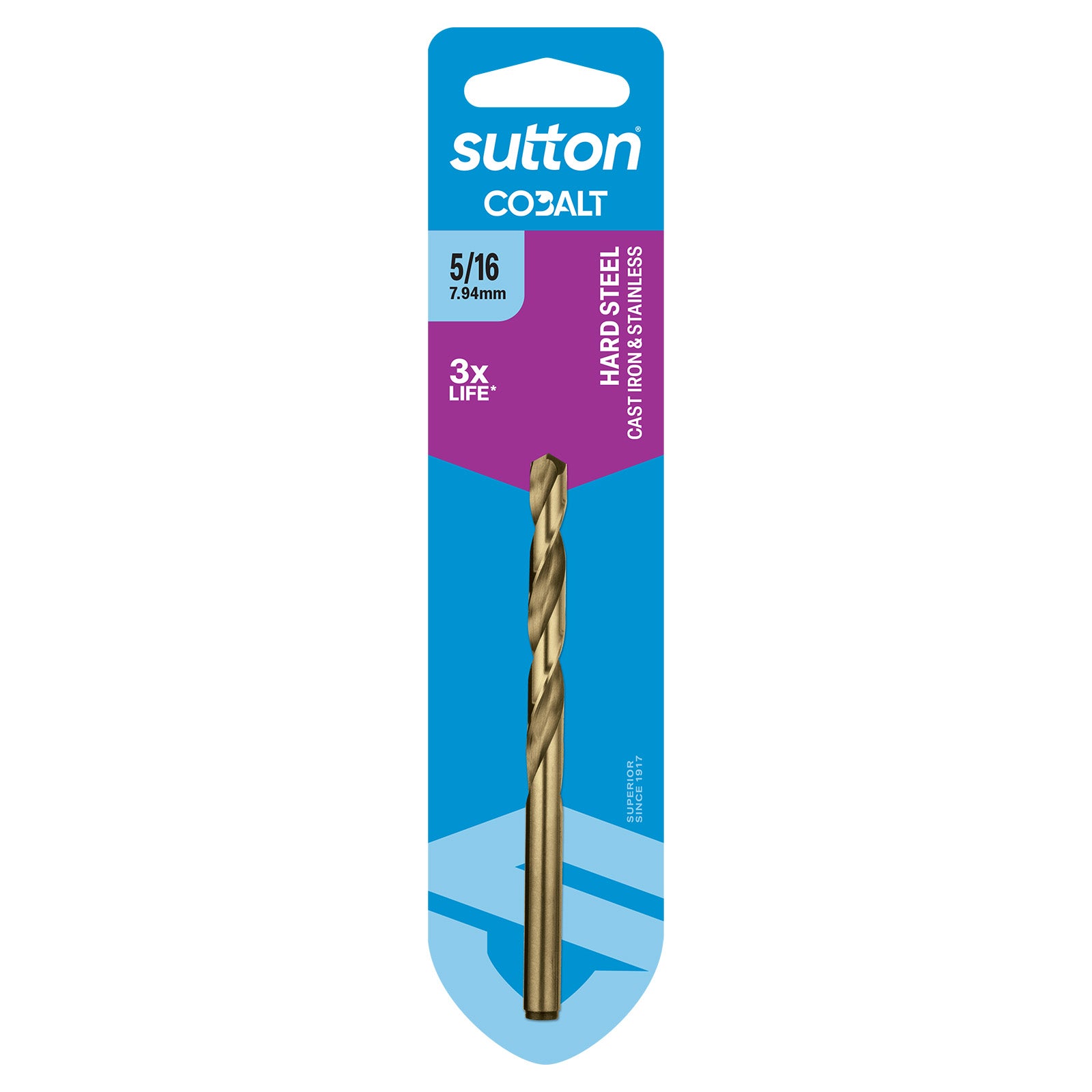 Sutton - Drill D108 Jobber HSS-Co Hd-Cobalt Carded 5/16In | D1080794