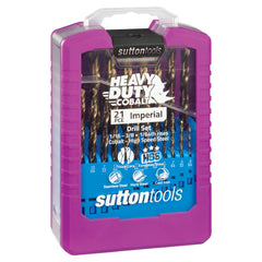 Sutton - Drill D109 S2 Jobber HSS-Co Hd-Cobalt Set 1/16-3/8In 21Pc | D109S2