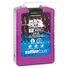 Sutton - Drill D109 Sm2 Jobber HSS-Co Hd-Cobalt Set 1-10mm 19Pc | D109SM2