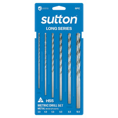 Sutton Tools - 3-10mm Drill D110 Long Series HSS Set 6Pc | D1100006