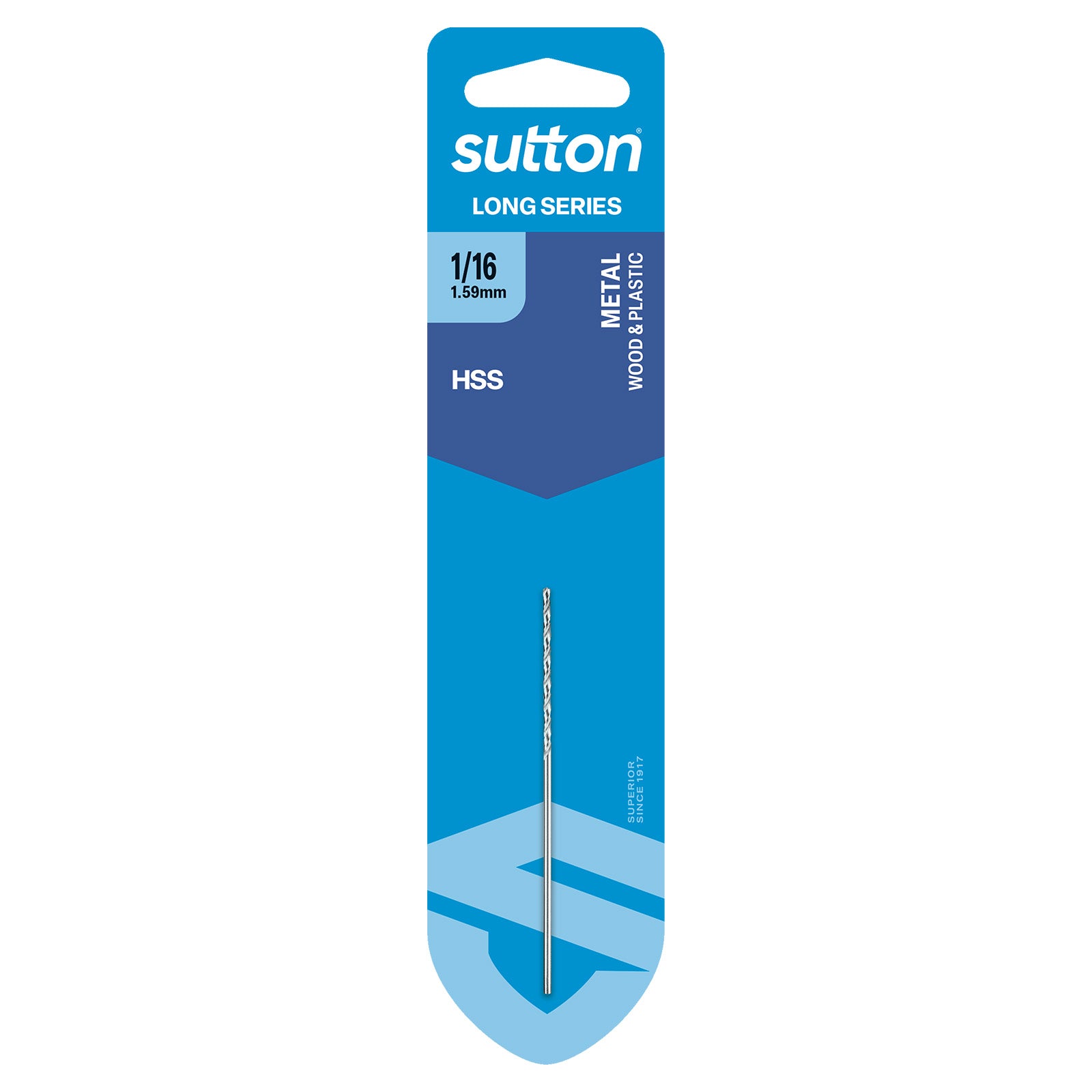 Sutton - Drill D110 Long Series HSS Carded 1/16In | D1100159