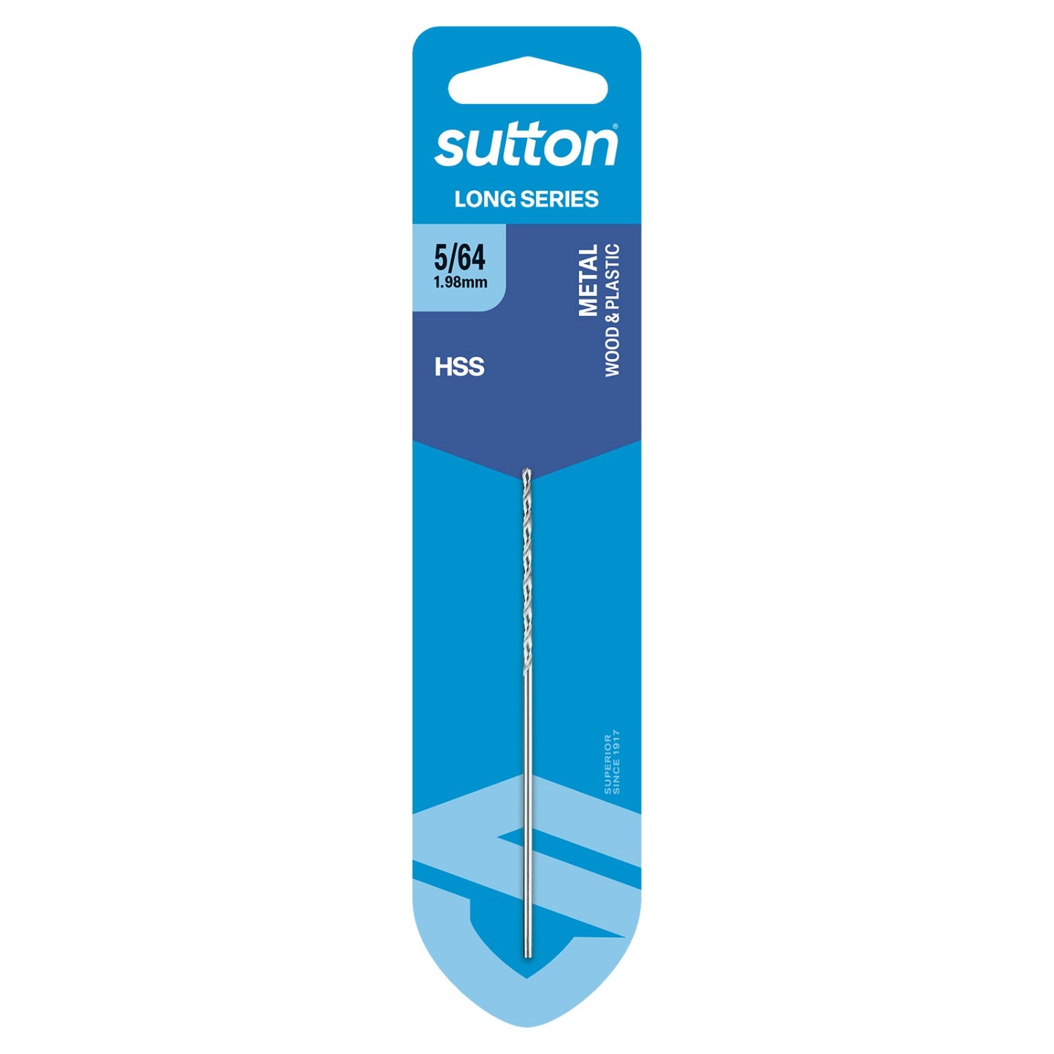 Sutton - Drill D110 Long Series HSS Carded 5/64In | D1100198