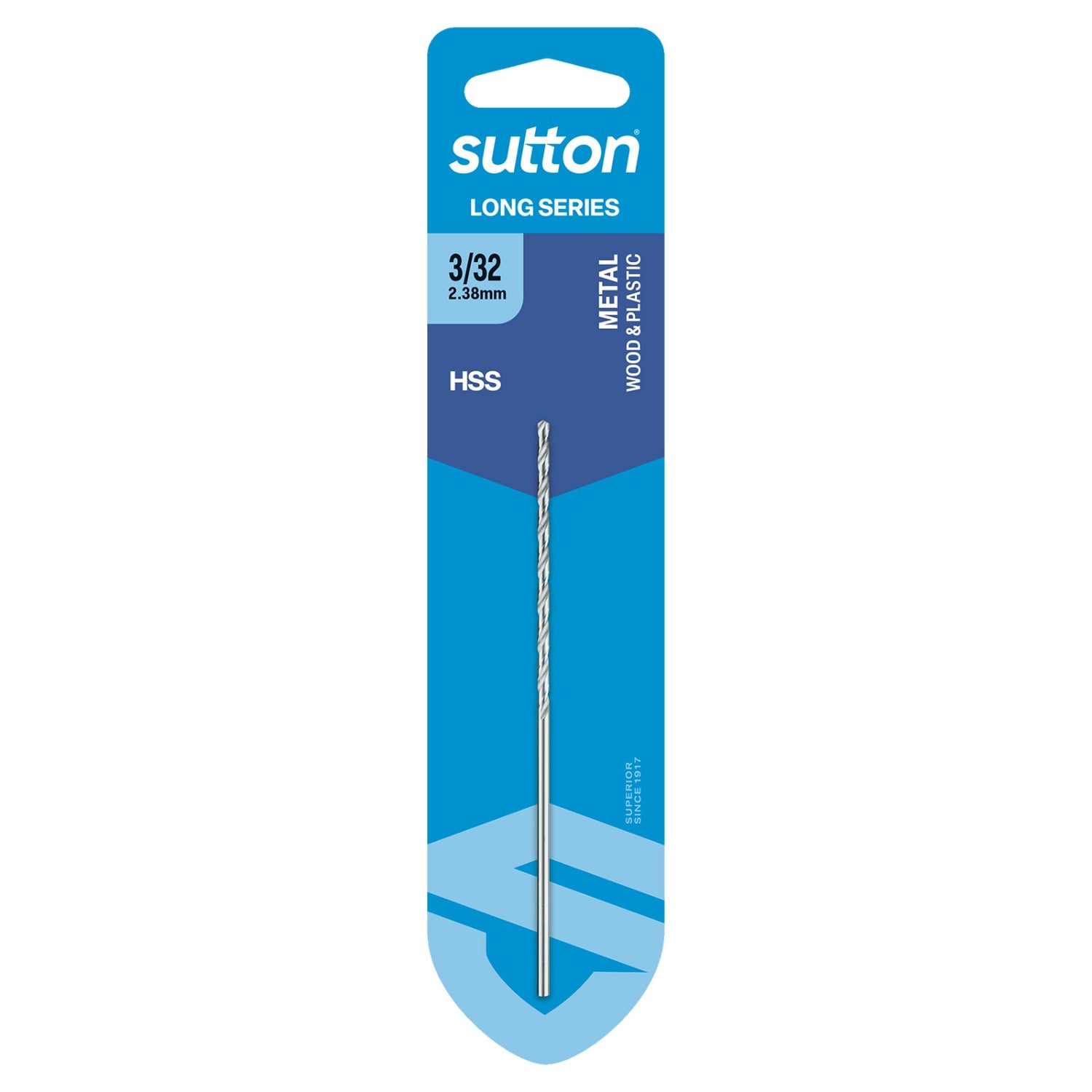 Sutton - Drill D110 Long Series HSS Carded 3/32In | D1100238
