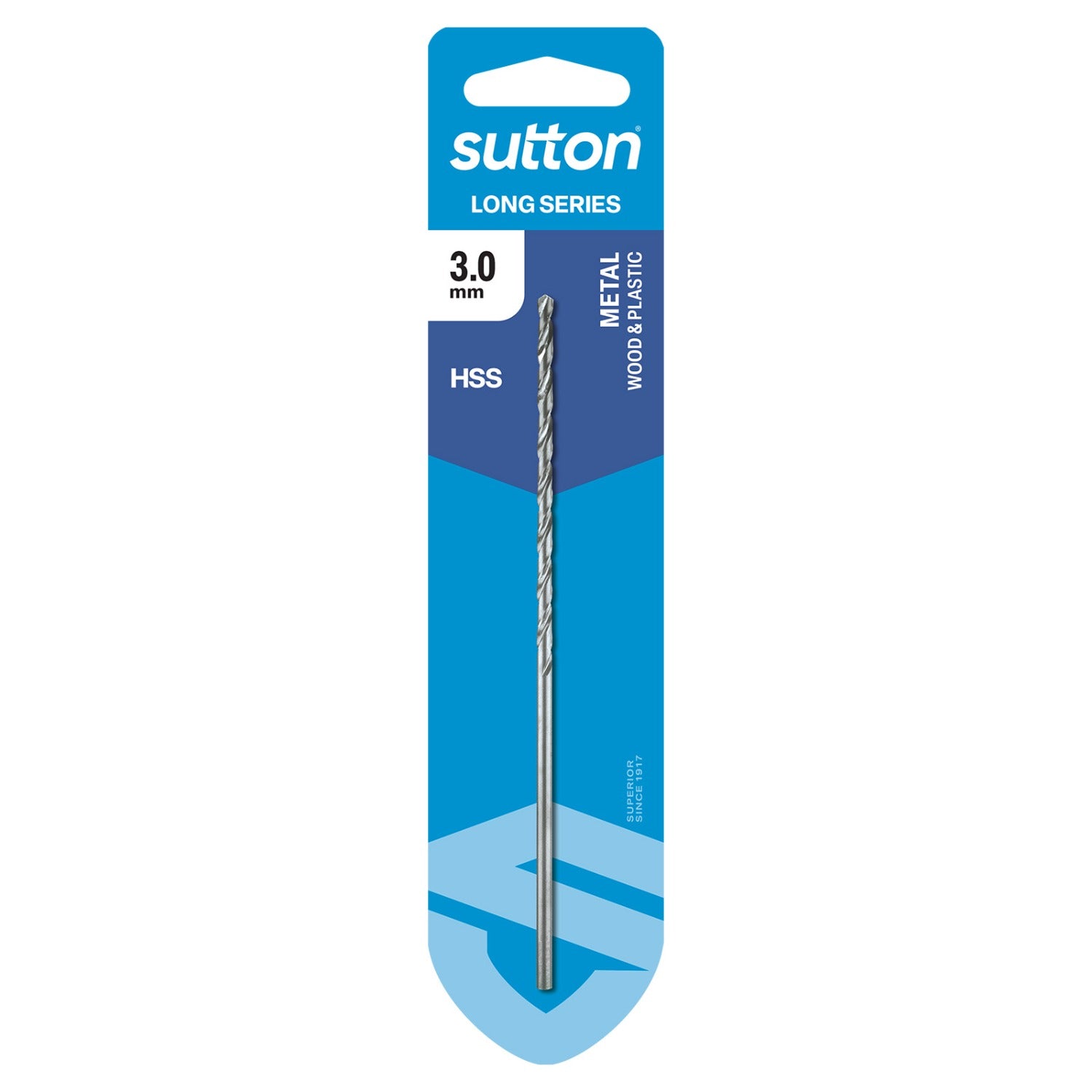 Sutton - Drill D110 Long Series HSS Carded 3.0mm | D1100300