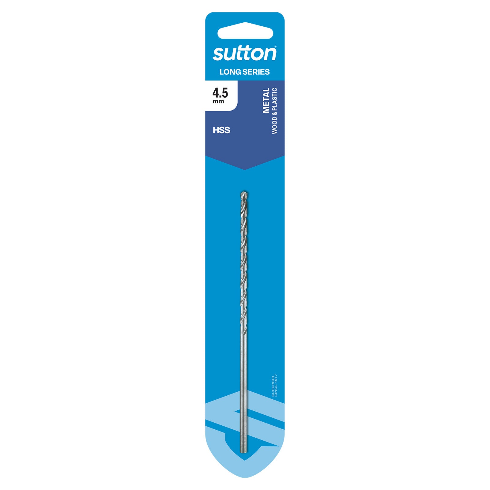 Sutton - Drill D110 Long Series HSS Carded 4.5mm | D1100450