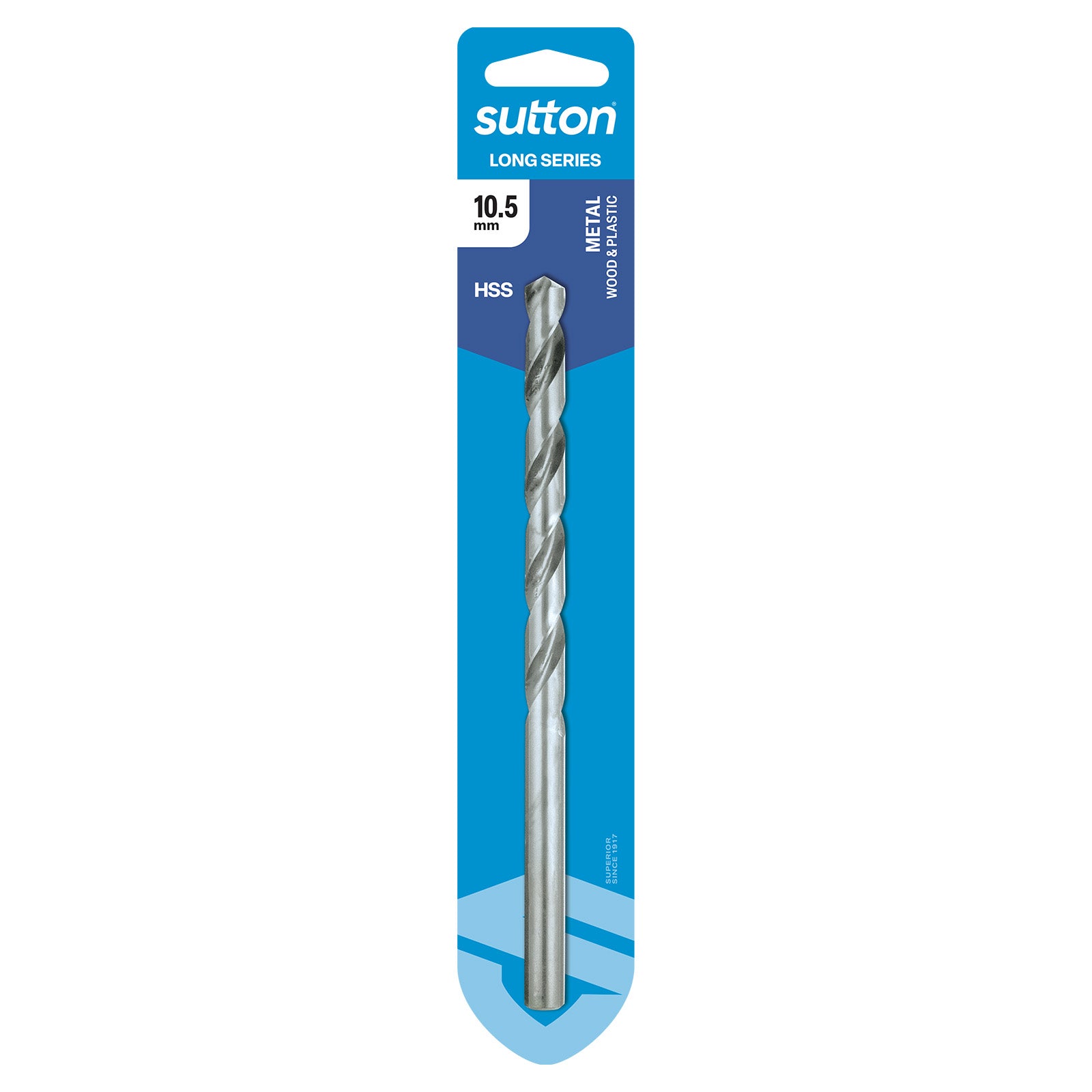 Sutton - Drill D110 Long Series HSS Carded 10.5mm | D1101050