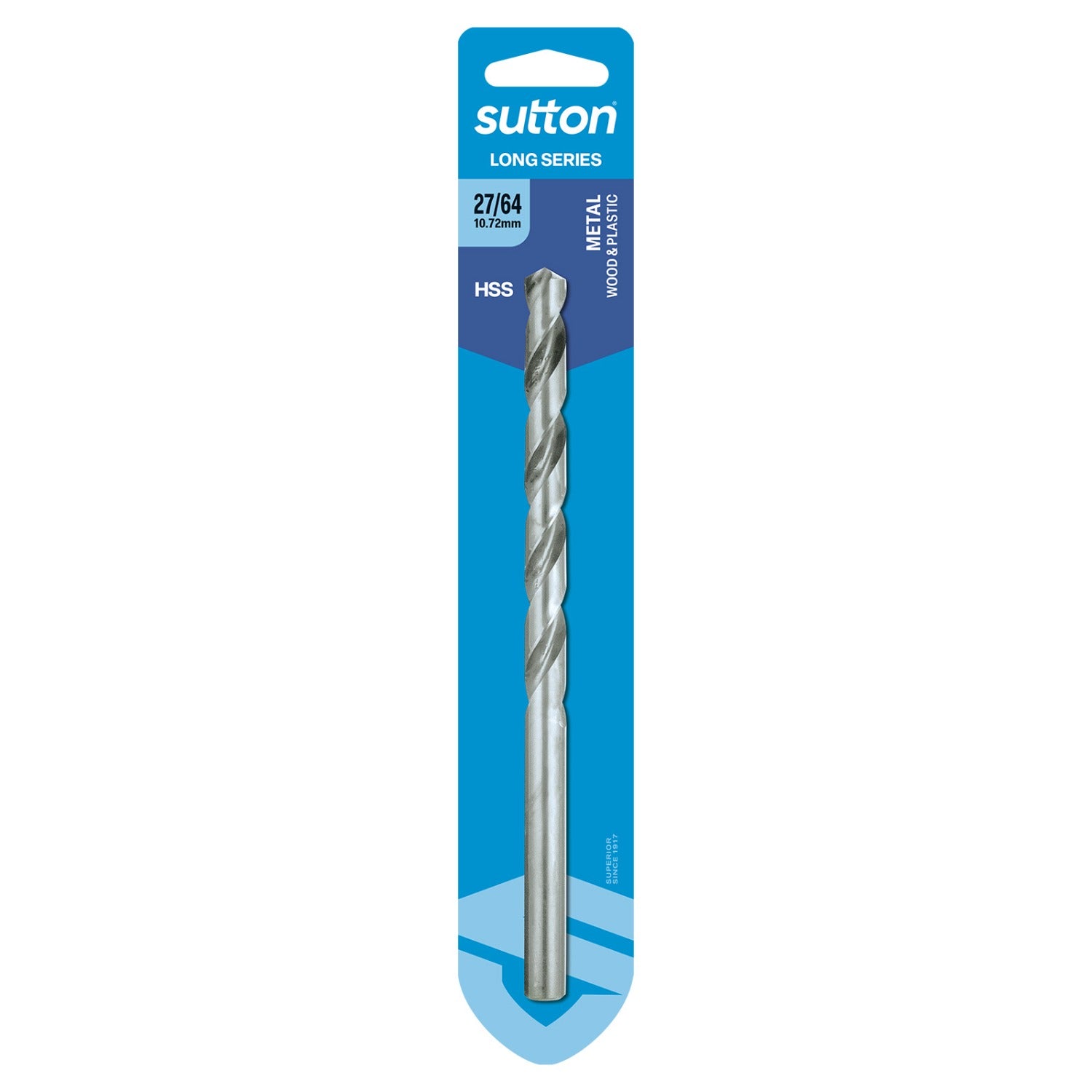 Sutton - Drill D110 Long Series HSS Carded 27/64In | D1101072