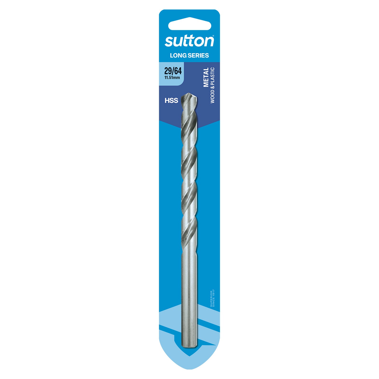 Sutton - Drill D110 Long Series HSS Carded 29/64In | D1101151