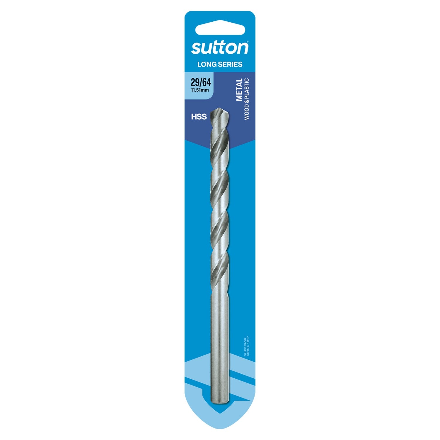 Sutton - Drill D110 Long Series HSS Carded 29/64In | D1101151
