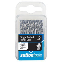 Sutton Tools - 1/8" Drill D132 Panel Shortie HSS Brt (3.18mm) 10Pk | D1320318