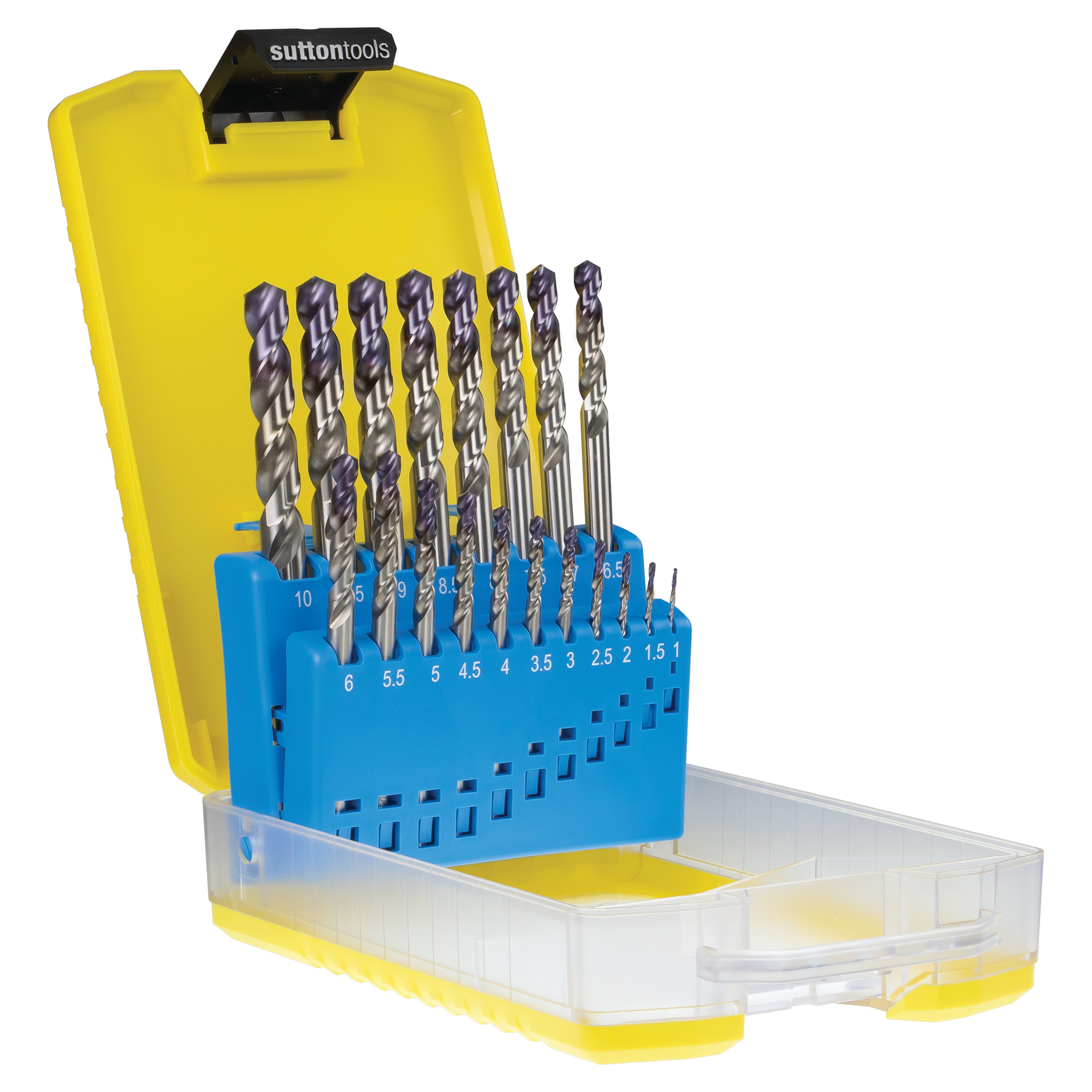 Sutton - Drill D180 Sm2 Jobber HSS-Tialn-Tip Inox Set 1-10mm 19Pc | D180SM2