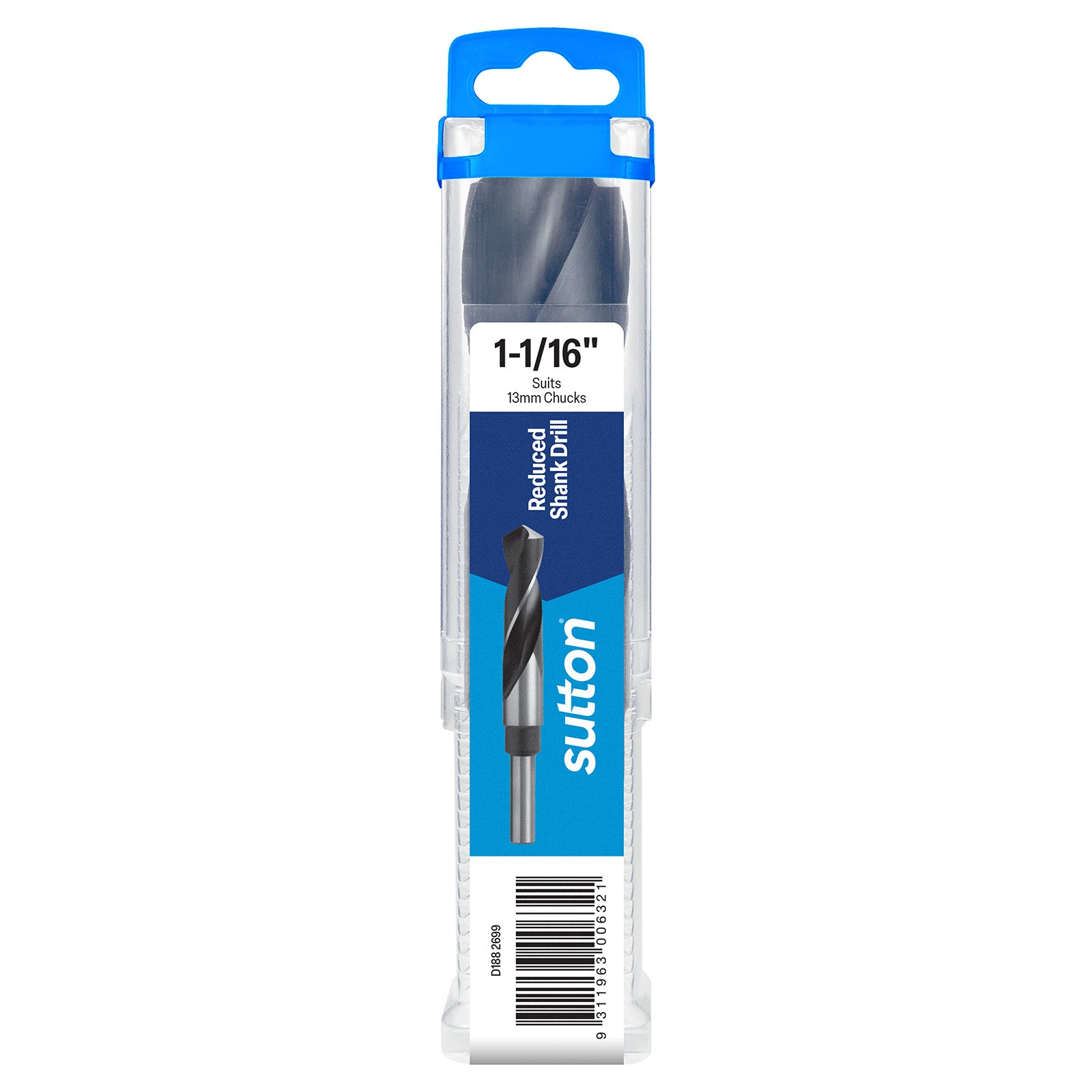 Sutton - Drill D188 Reduced Shank 1/2-SHK HSS Blu Hangpack 1-1/16In | D1882699