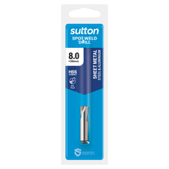 Sutton - Drill D204 Spot Weld HSS-Co Swan Neck Flt SHK 8X8X38mm | D2040080
