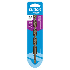 Sutton - Drill D213 Hex Shank HSS-Co Supabit Carded 11.0mm | D2131100