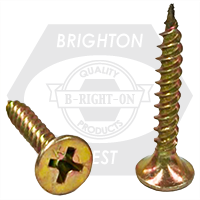 Brighton Best - 100 6G x 45 MM FINE - DRYWALL SCREWS ZNC YEL - LDNZ645100 | D28140