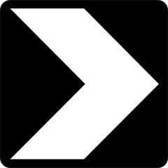 Uniform Safety Signs - 450x450mm - Aluminium - Class 1 - Chevron | D4-1-2A