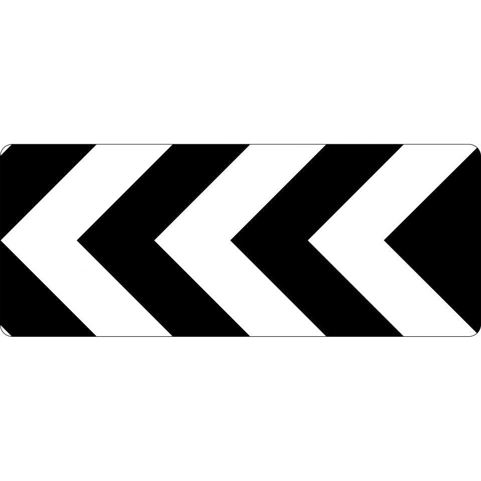 Uniform Safety Signs - 400x1000mm - Aluminium - Class 1 - Reflective - Uni Directional Hazard Marker | D4-2-2