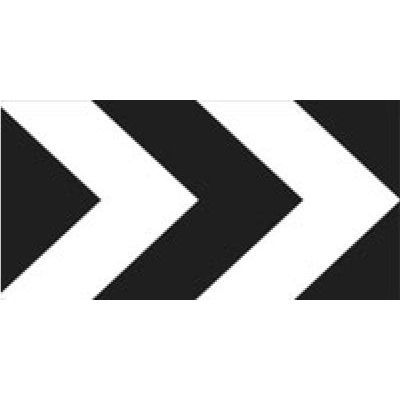 Uniform Safety Signs - 450x900mm - Aluminium - Class 1 - Uni Directional Chevron | D4-3B