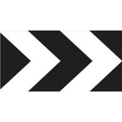 Uniform Safety Signs - 450x900mm - Aluminium - Class 1 - Uni Directional Chevron | D4-3B