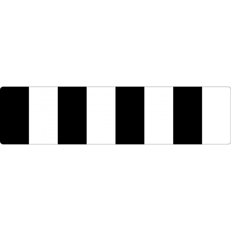 Uniform Safety Signs - 1800x400mm - Aluminium - Class 1 - Reflective - Obstruction Marker [FREIGHT CHARGES APPLY] | D4-5-1