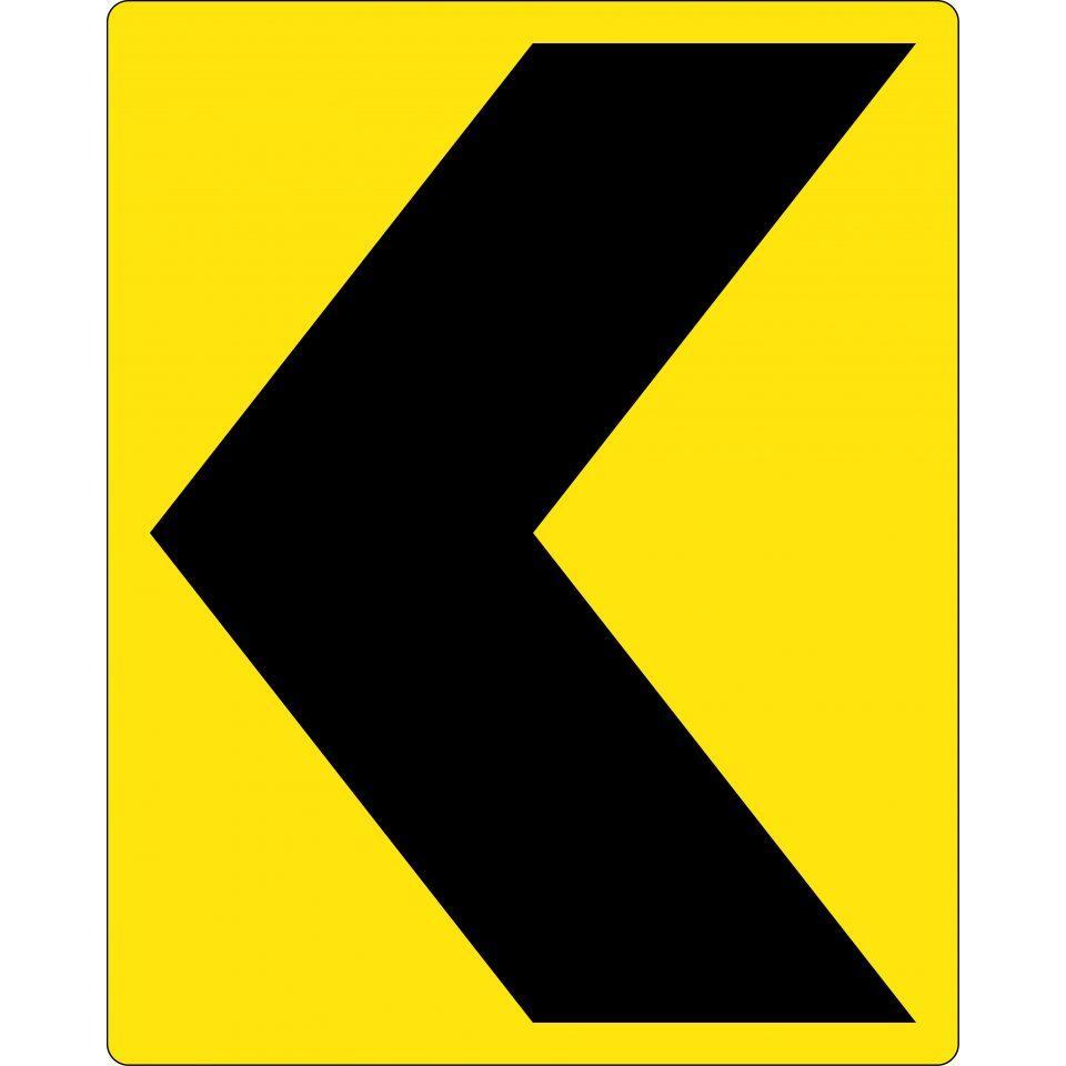 Uniform Safety Signs - 600x750mm - Aluminium - Class 1 Black/Yellow - Portrait - Chevron | D4-6A