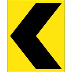 Uniform Safety Signs - 600x750mm - Aluminium - Class 1 Black/Yellow - Portrait - Chevron | D4-6A