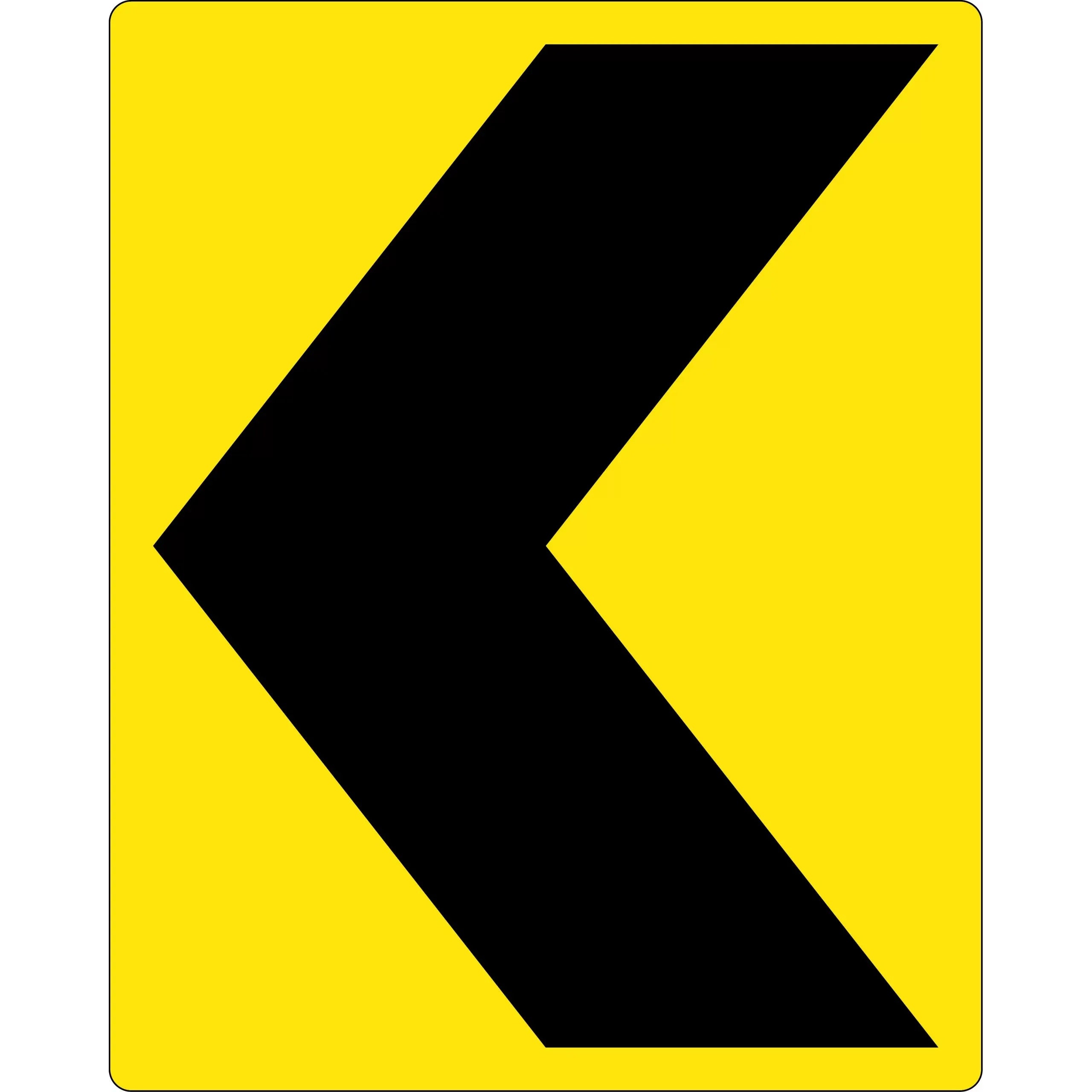 Uniform Safety Signs - 750x900mm - Aluminium - Class 1 - Reflective - Black/Yellow - Chevron Hazard Marker | D4-6B