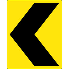 Uniform Safety Signs - 750x900mm - Aluminium - Class 1 - Reflective - Black/Yellow - Chevron Hazard Marker | D4-6B