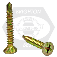 Brighton Best - 100  8G x 30 MM FINE - VILLABOARD SELF DRILLING SCREWS ZNC YEL - LVDZ830100 | D40030