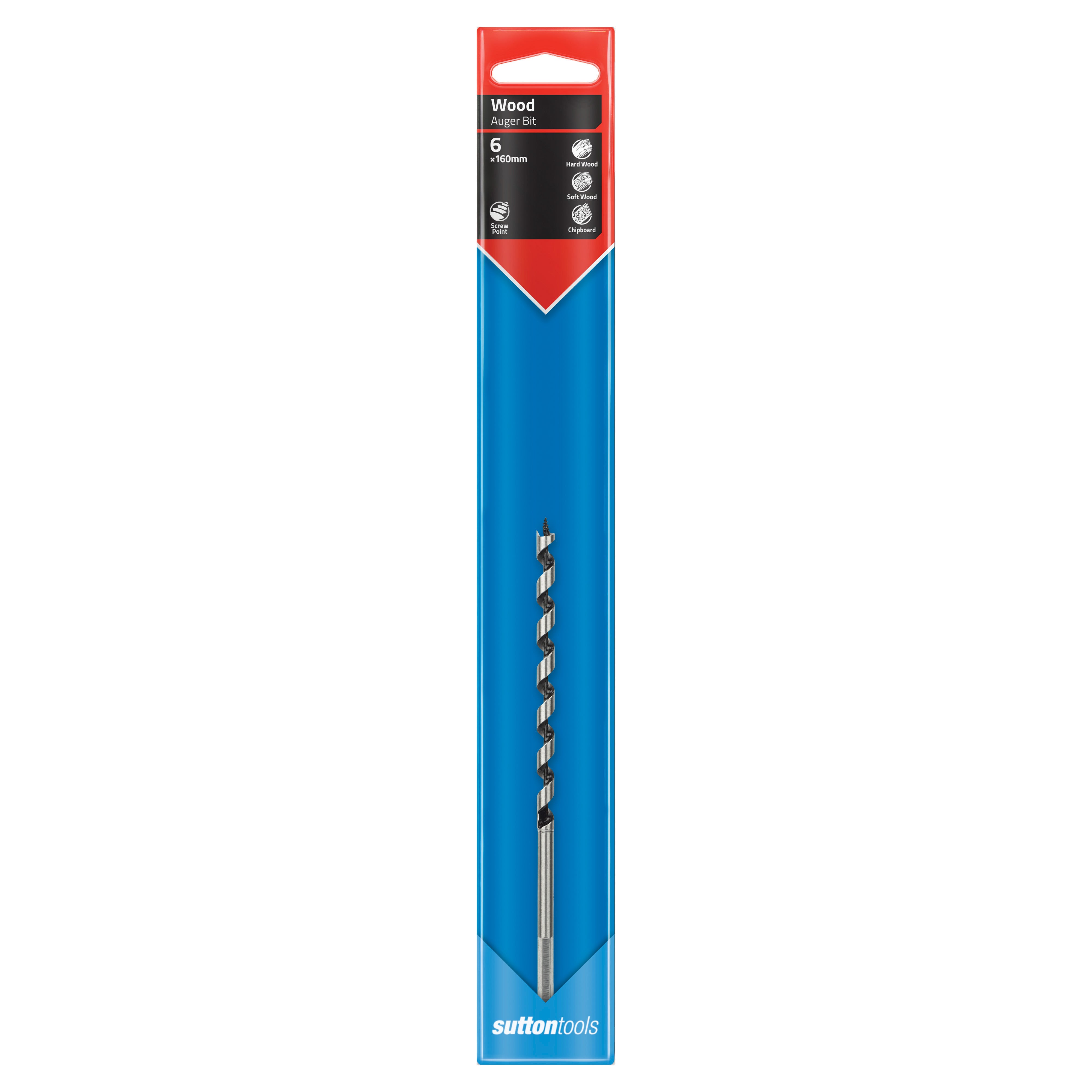 Sutton - Drill D510 Auger Bit Short Series 1/4-Hex 6mm X 160mm | D5100600