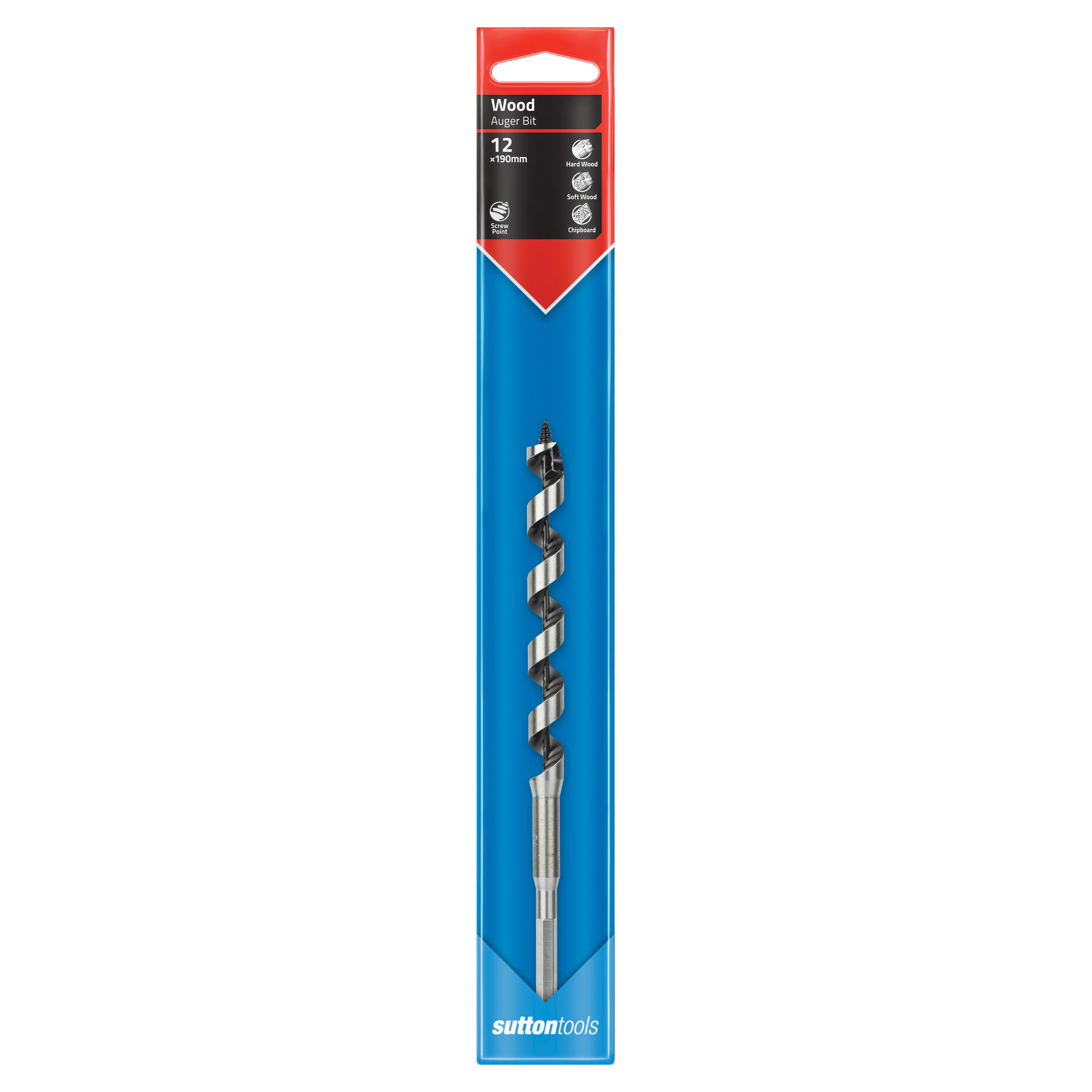 Sutton - Drill D510 Auger Bit Short Series 1/4-Hex 12mm X 190mm | D5101200