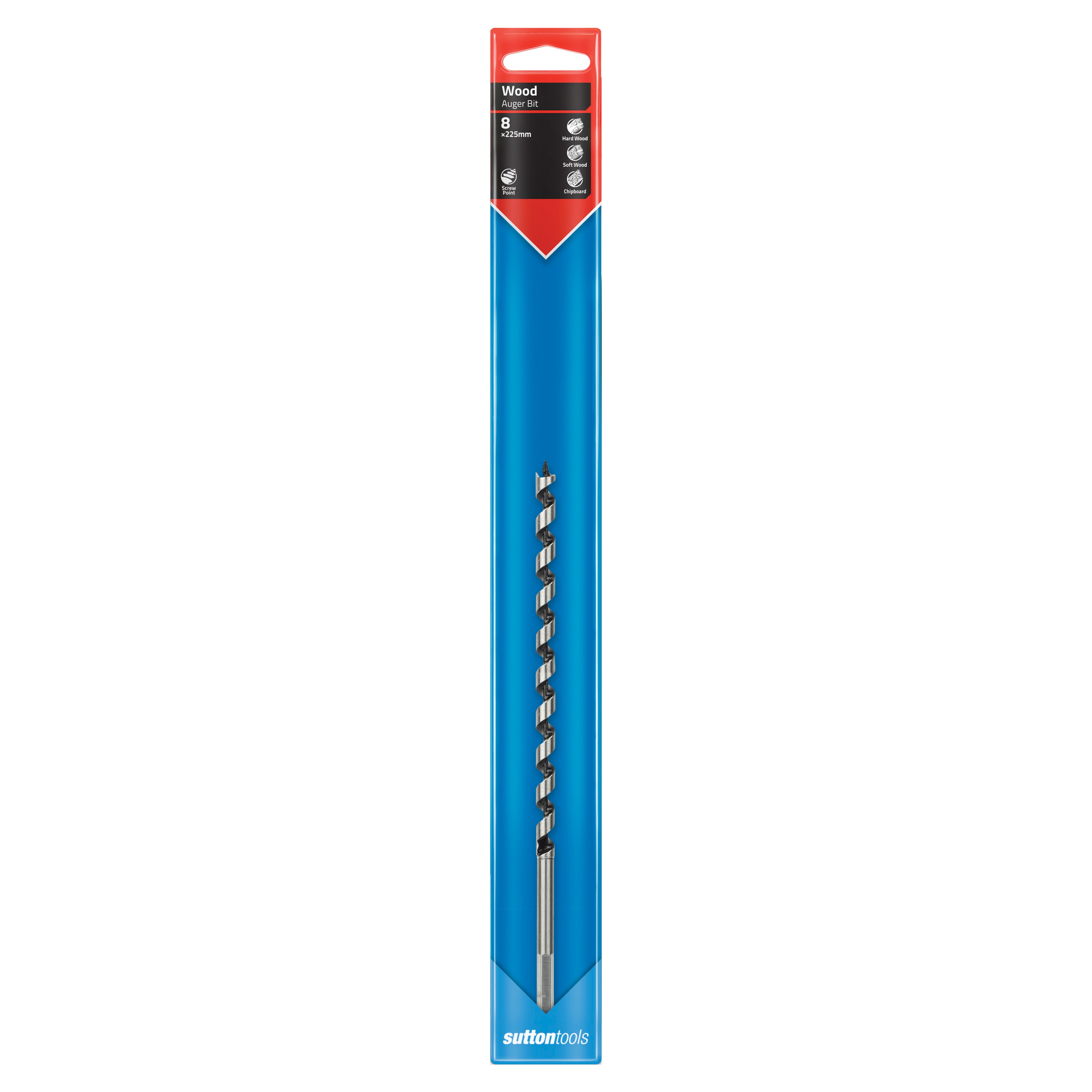 Sutton - Drill D511 Auger Bit Medium Series 1/4-Hex 8mm X 225mm | D5110800