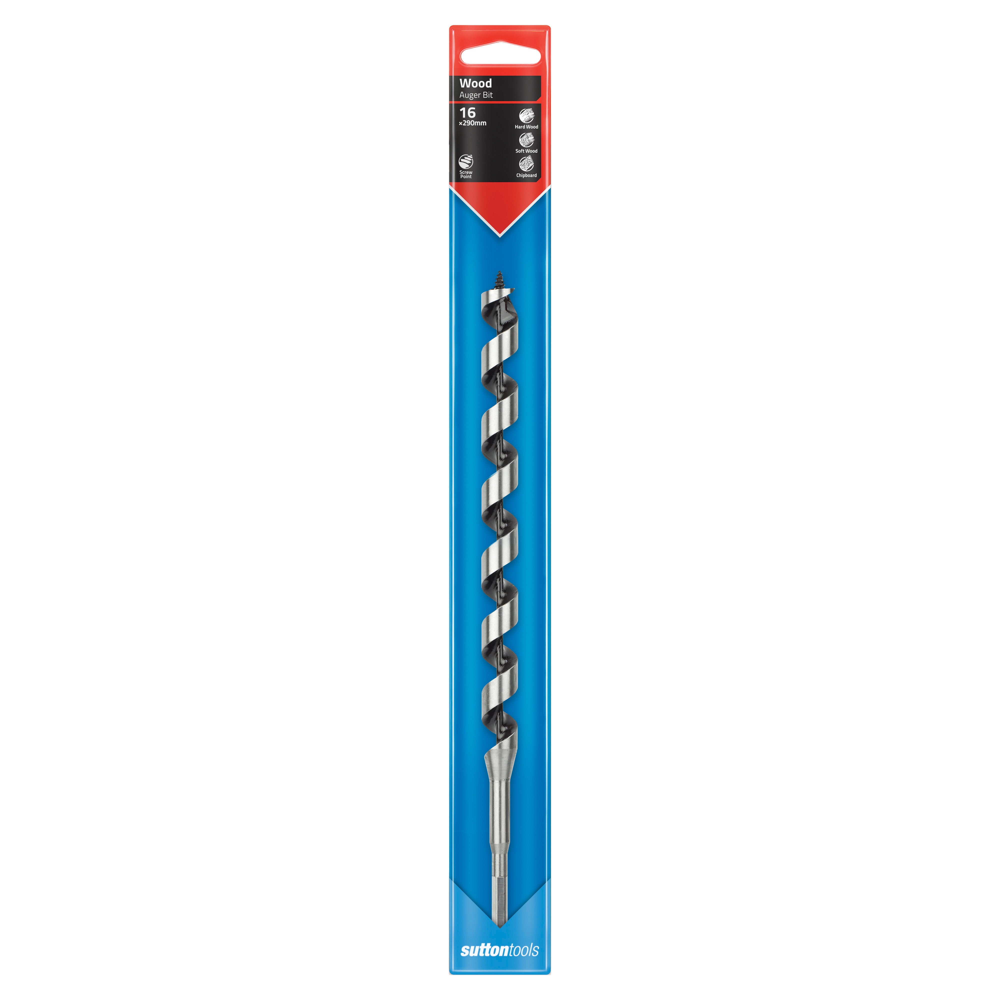 Sutton - Drill D511 Auger Bit Medium Series 7/16-Hex 16mm X 290mm | D5111600