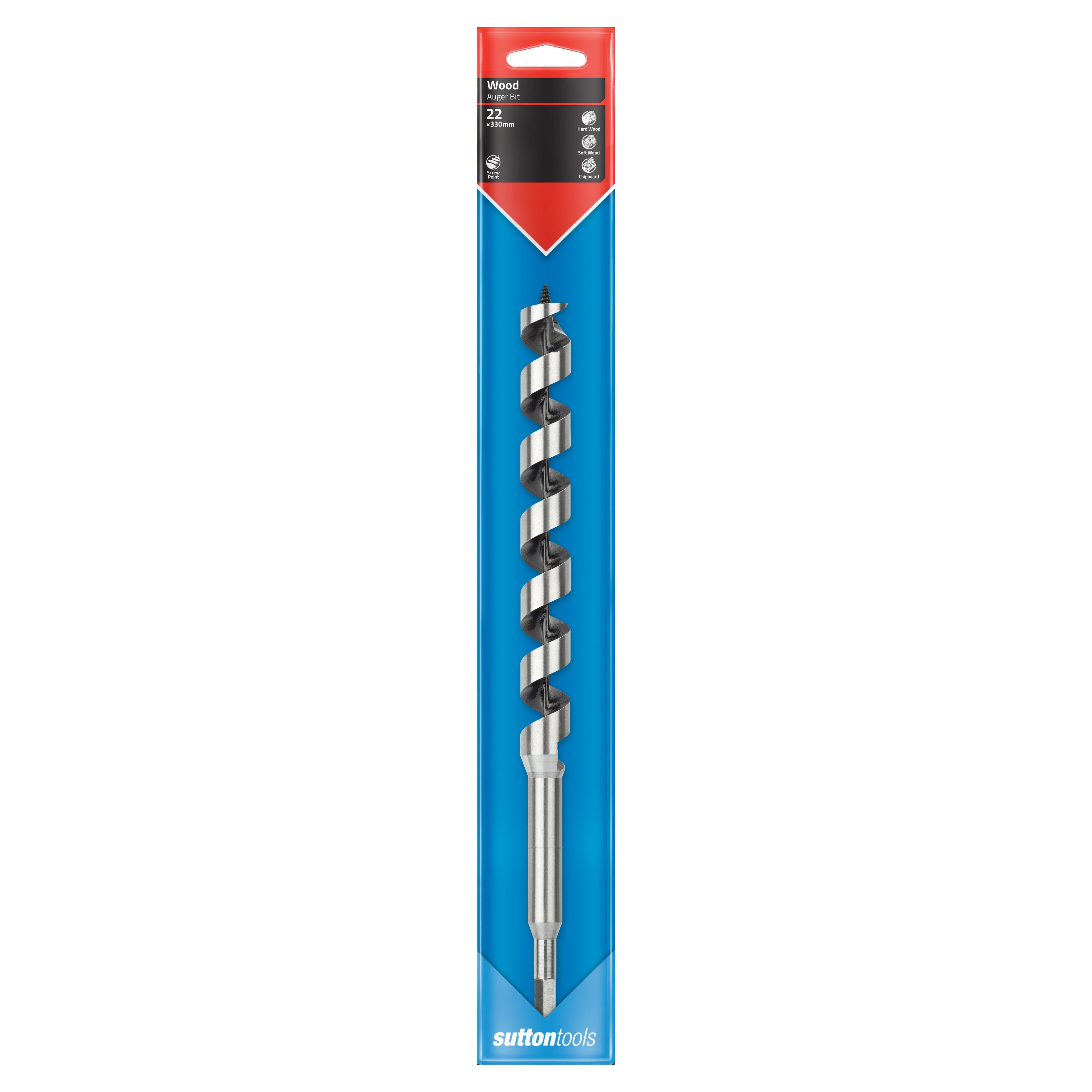 Sutton - Drill D511 Auger Bit Medium Series 7/16-Hex 22mm X 330mm | D5112200