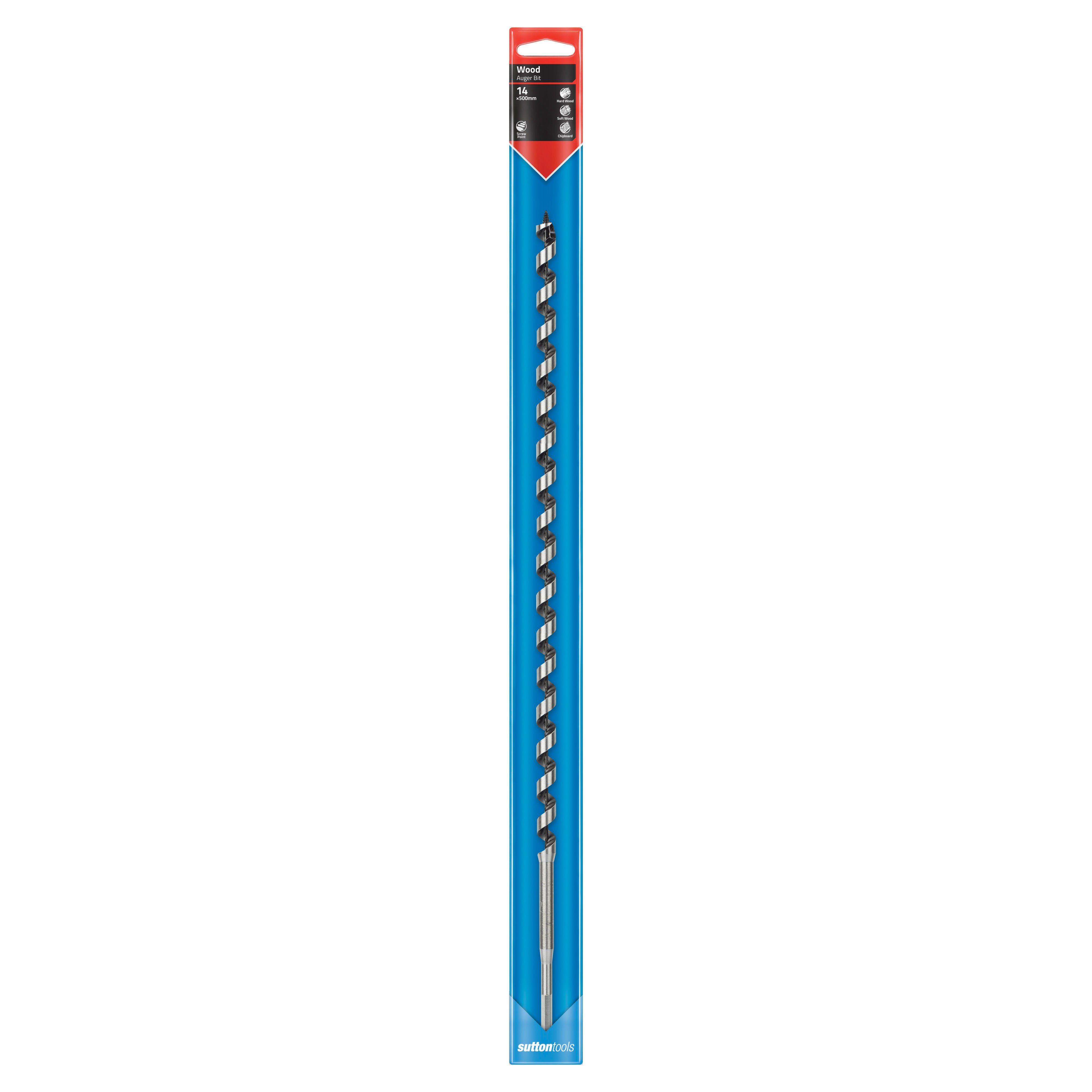 Sutton - Drill D512 Auger Bit Long Series 7/16-Hex 14mm X 500mm | D5121400