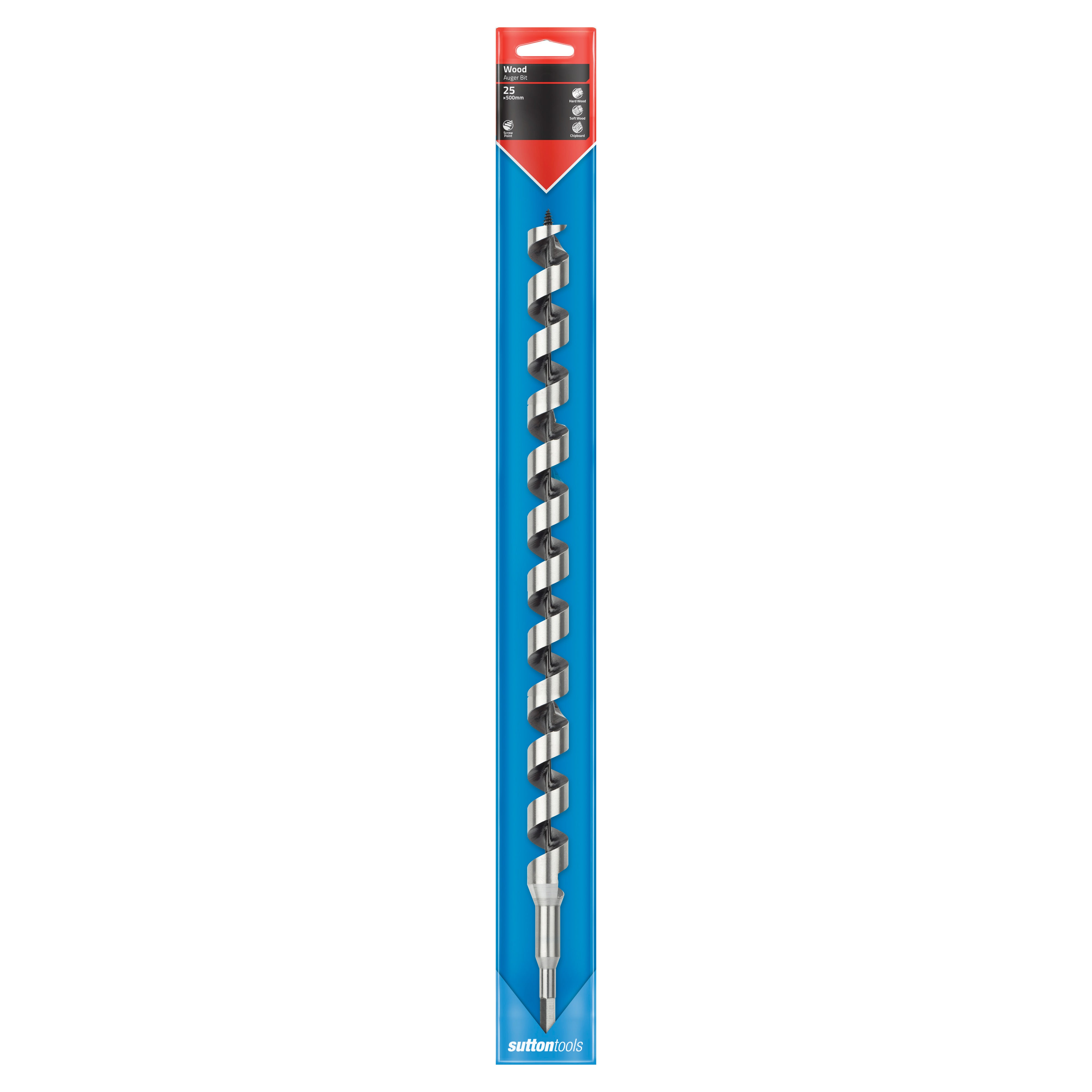 Sutton - Drill D512 Auger Bit Long Series 7/16-Hex 25mm X 500mm | D5122500