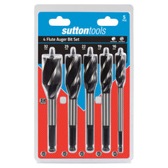 Sutton - Drill D514 Auger Bit 4-Flute Set 16-32mm X 165mm 5Pc | D5140005