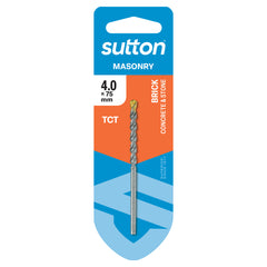 Sutton - Drill D600 Masonry Tct Std Fixing Carded 4.0mm X 75mm | D6000400