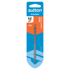 Sutton - Drill D600 Masonry Tct Std Fixing Carded 6.0mm X 100mm | D6000600