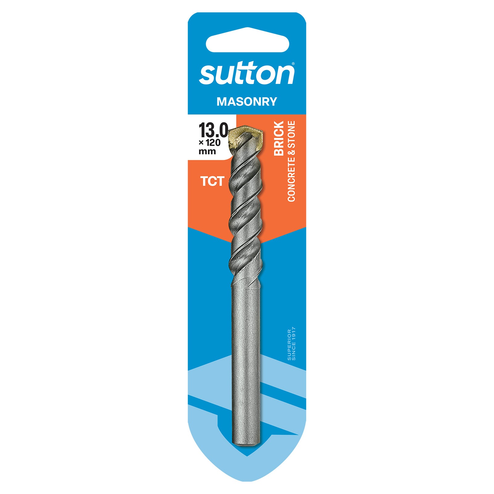 Sutton - Drill D600 Masonry Tct Std Fixing Carded 13mm X 120mm | D6001300