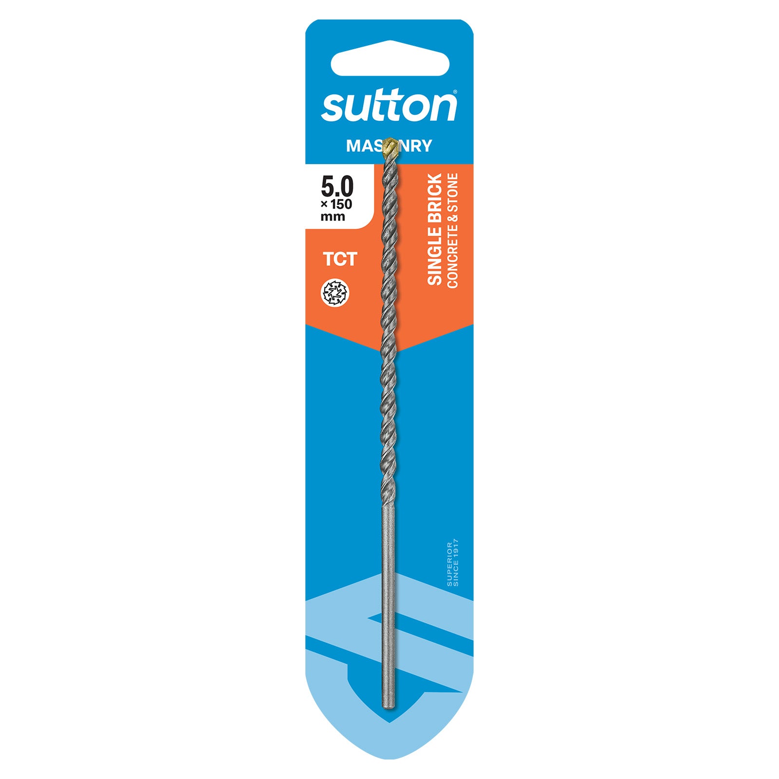 Sutton - Drill D601 Masonry Tct Sgl Brick Carded 5.0mm X 150mm | D6010500