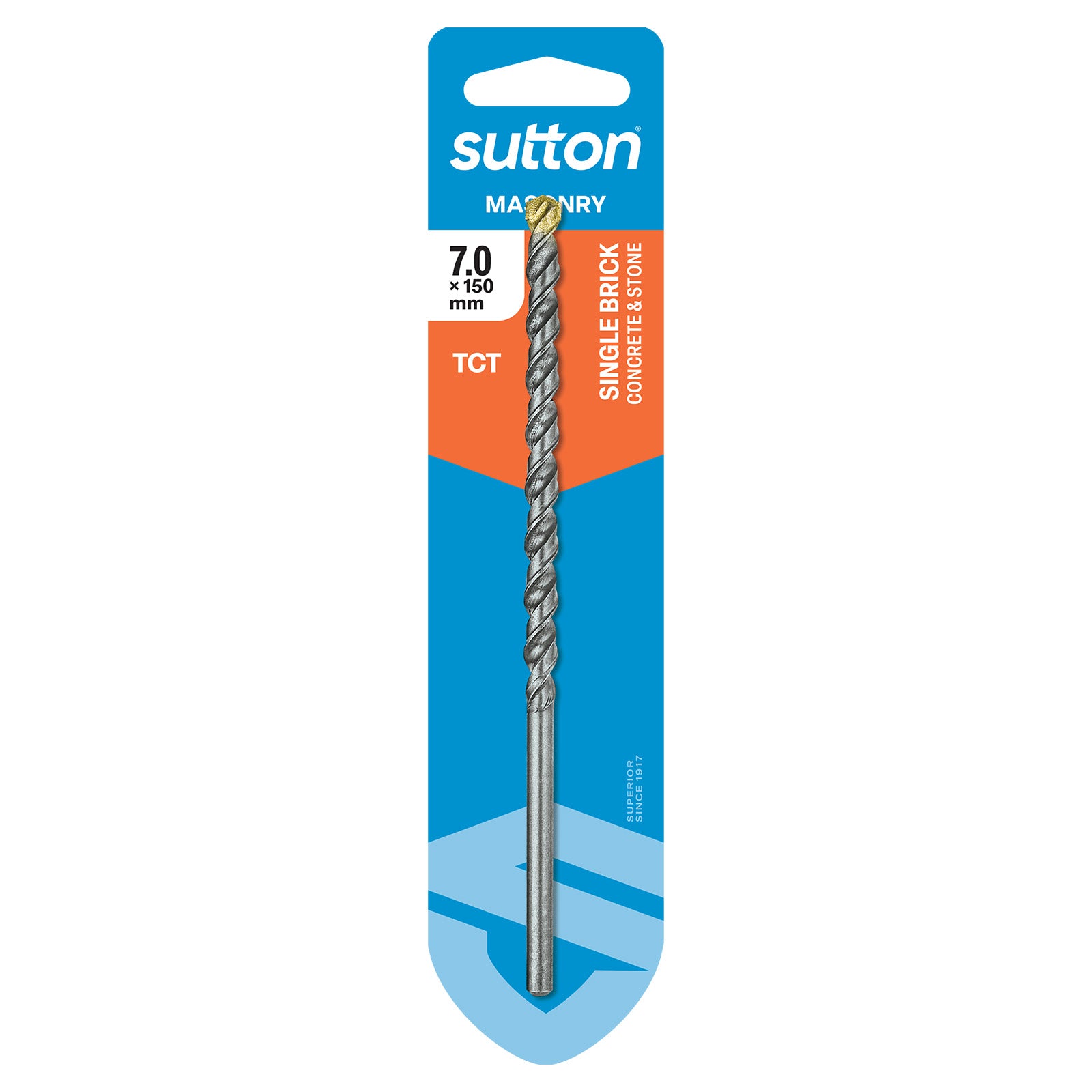 Sutton - Drill D601 Masonry Tct Sgl Brick Carded 7.0mm X 150mm | D6010700