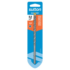 Sutton Tools - 5.5mm x 150mm Drill D601 Masonry TCT Sgl Brick Carded | D6010550