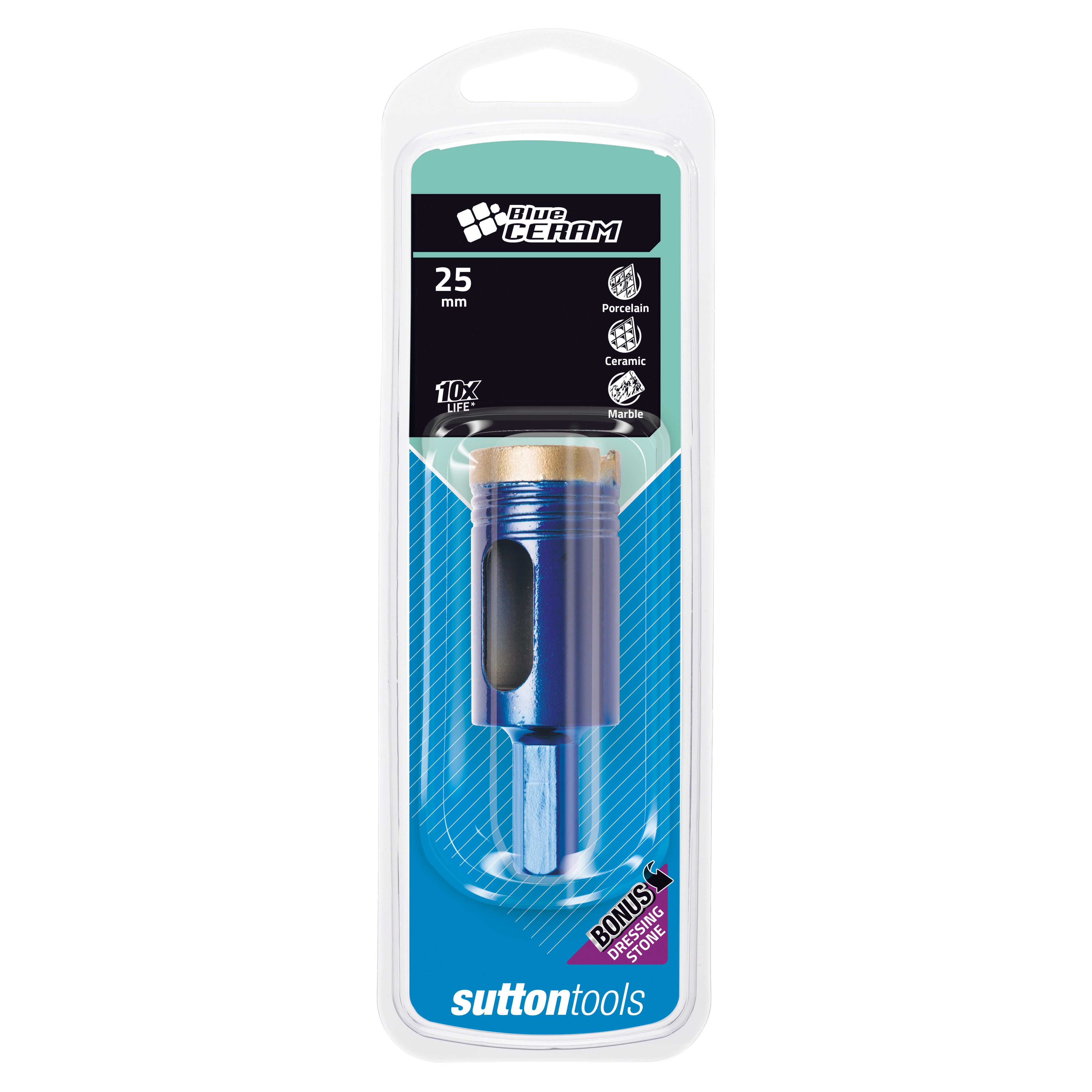 Sutton - Drill D605 Diamond Core Bit Blue Ceram Hangpack 25.0mm | D6052500