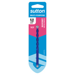 Sutton - Drill D610 Multi-Purpose Tct Carded 6.0mm X 100mm | D6100600